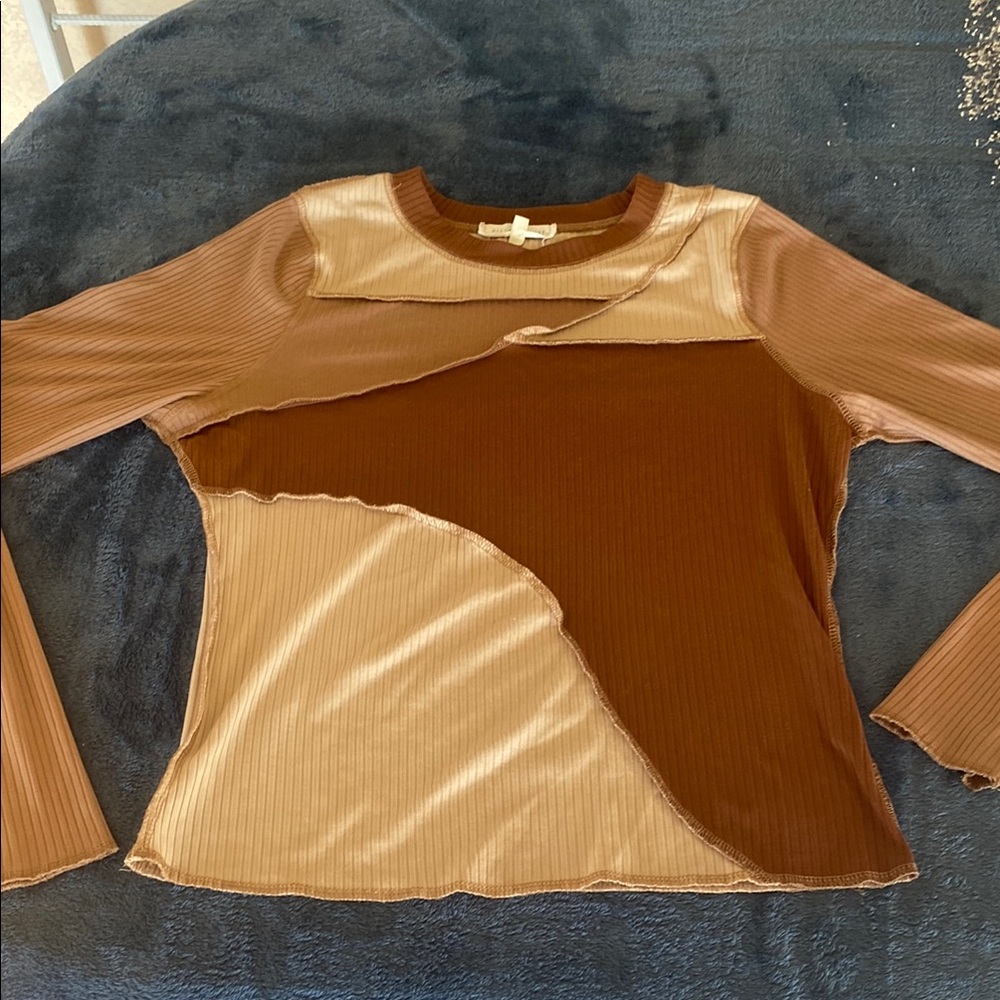 Gilded Intent Ribbed Knit Top